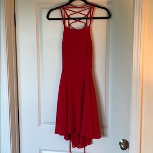 Strappy Back Red Dress